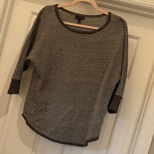 The Limited Black and Cream Knit Top